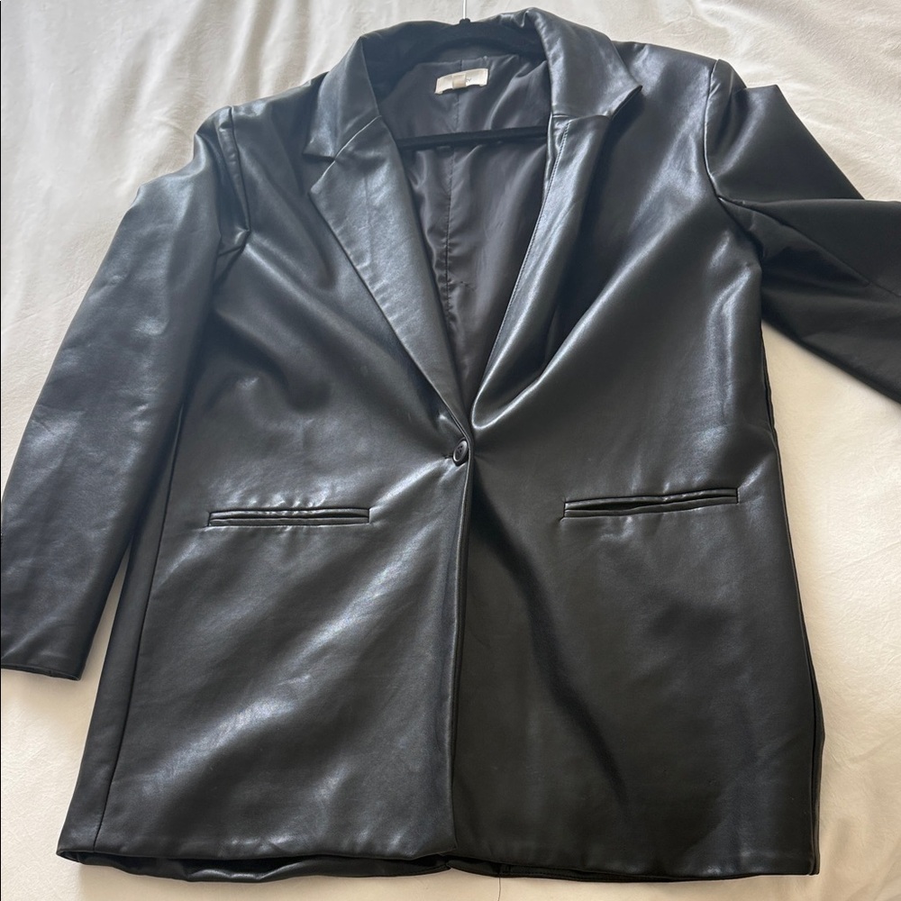 Black Faux Leather Jacket